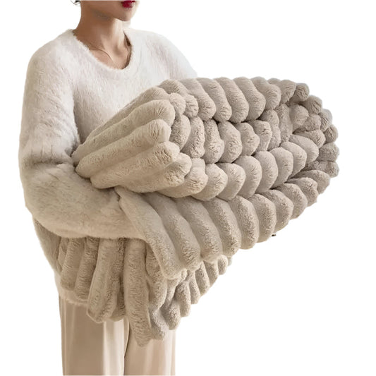 Soft Cozy Throw Blanket Beige - Befez