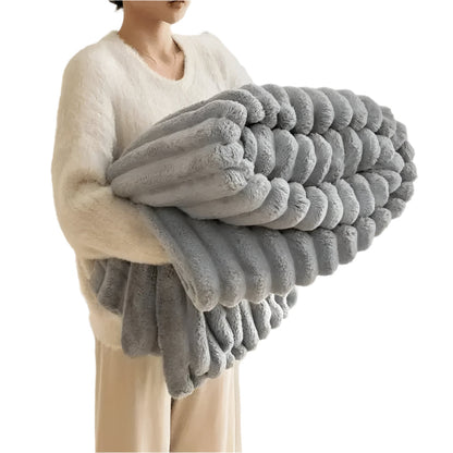 Soft Cozy Throw Blanket Beige