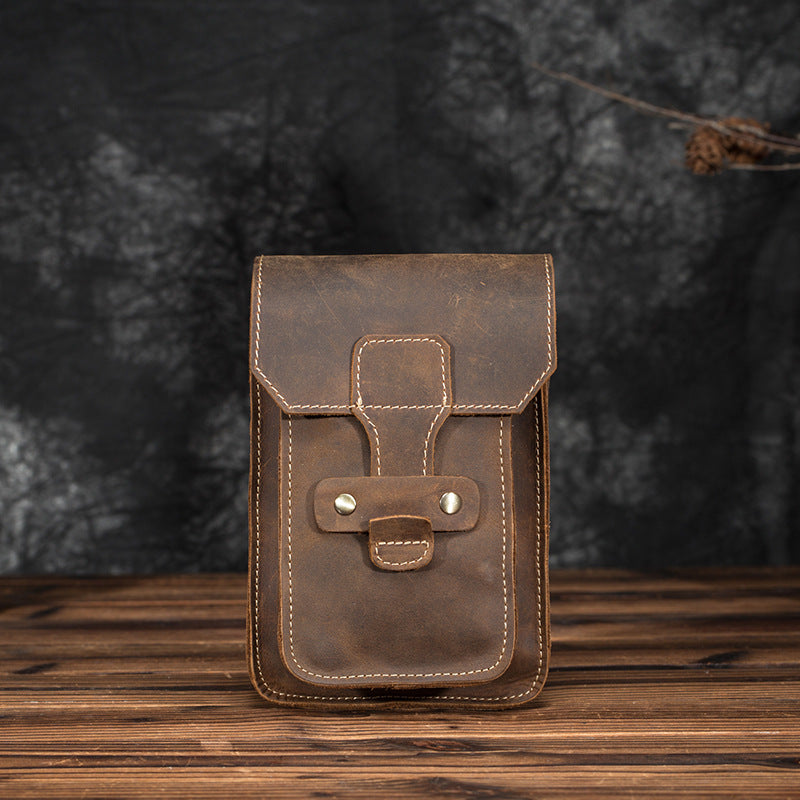 Stylish Genuine Leather Belt Bag for Men
