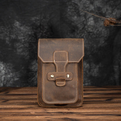 Stylish Genuine Leather Belt Bag for Men