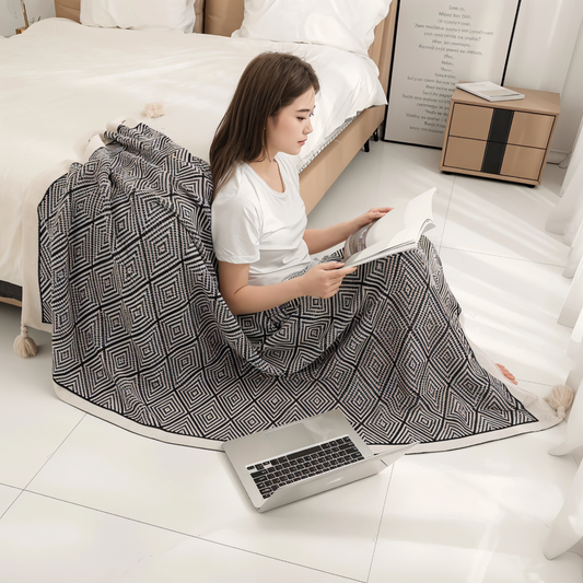 Cozy Fleece Throw Blanket with Modern Design - Befez