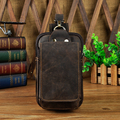 Stylish Genuine Leather Belt Bag for Men