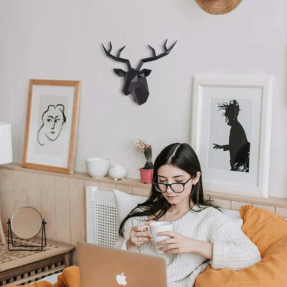 Rustic Deer Antler Wall Art Statue Figurine Decoration