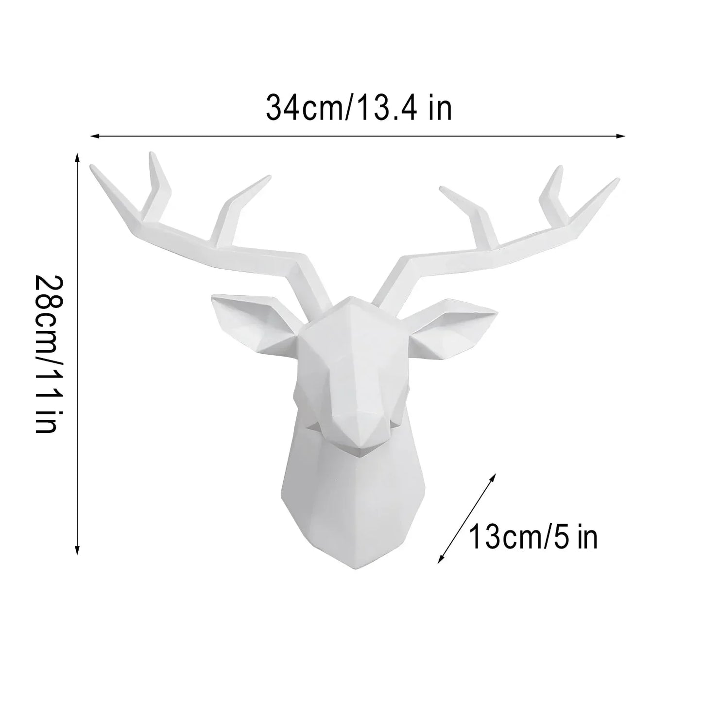 Rustic Deer Antler Wall Art Statue Figurine Decoration