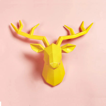 Rustic Deer Antler Wall Art Statue Figurine Decoration