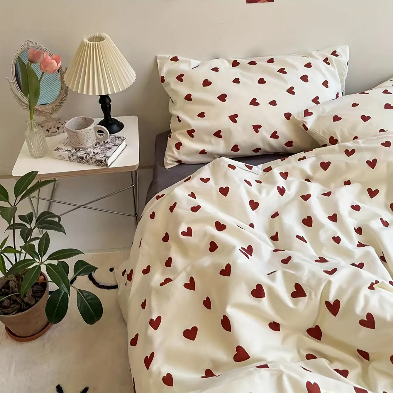 Soft Hearts Bedding Set