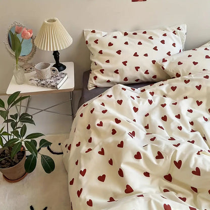 Soft Hearts Bedding Set
