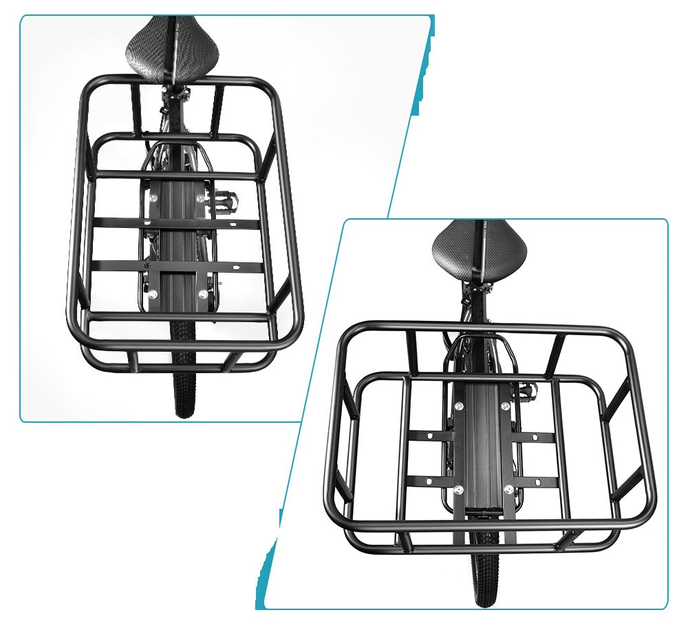 Durable Bike Cargo Basket with Rear Rack