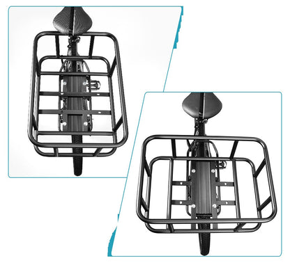 Durable Bike Cargo Basket with Rear Rack