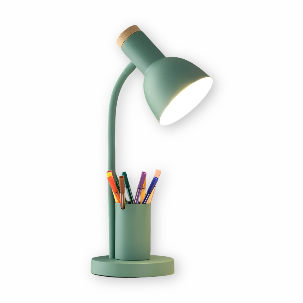 Stylish Desk Lamp with Built-in Pen Holder