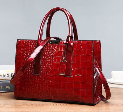 Luxury Crocodile Pattern Tote Bag