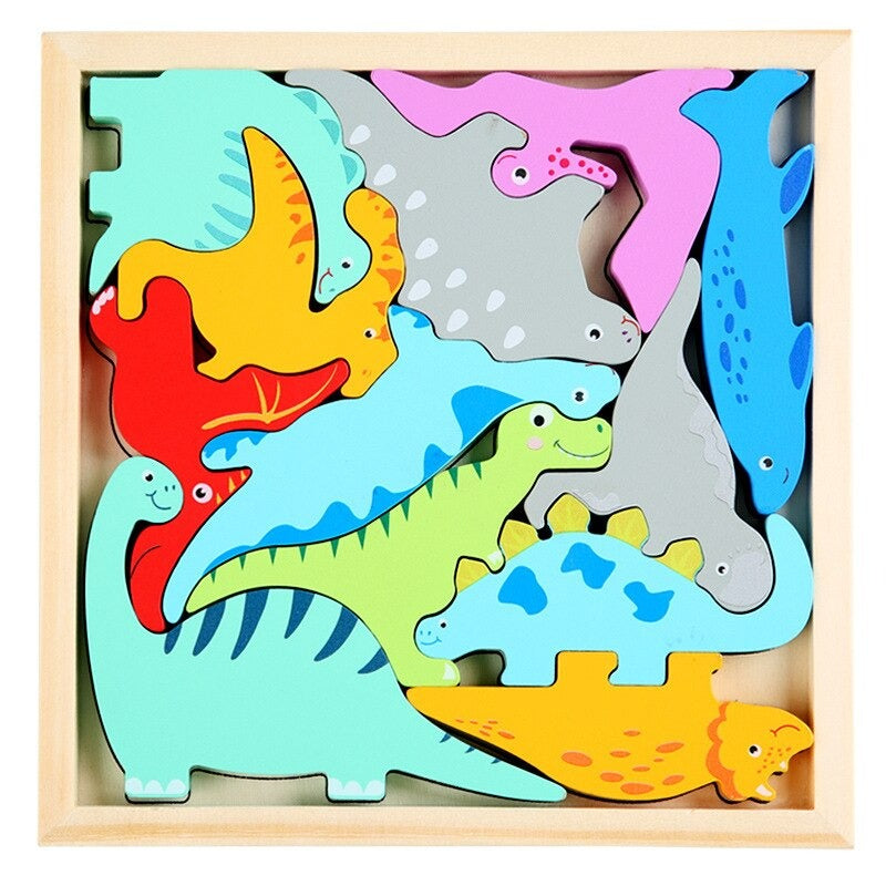 Wooden Brain Teaser Puzzle Set (3 Pieces)