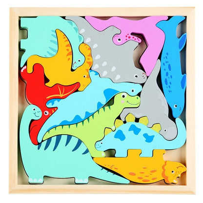 Wooden Brain Teaser Puzzle Set (3 Pieces)