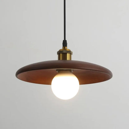 Stylish Wooden Pendant Light Glass LED Ceiling Lamp