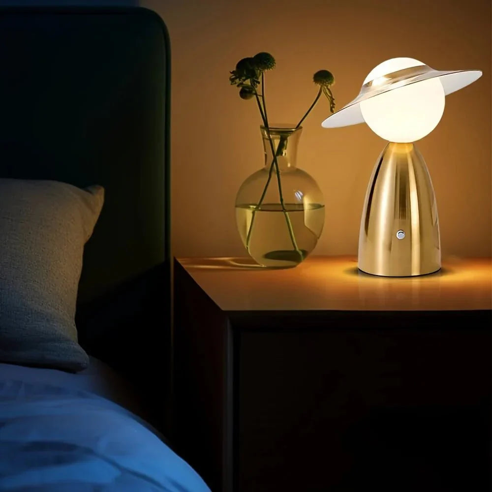 Stylish USB Table Lamp with Touch Dimmer
