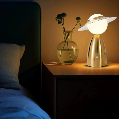 Stylish USB Table Lamp with Touch Dimmer