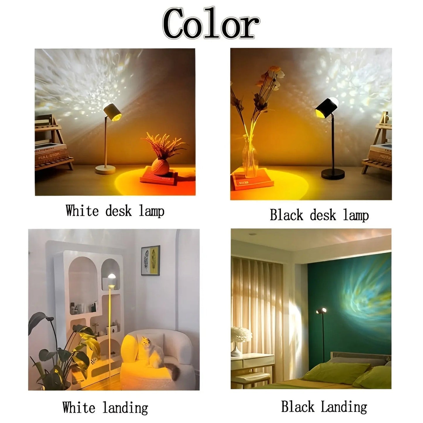 Colorful LED Table Lamp with USB Power