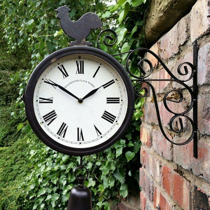 Vintage Style Reversible Black Wall Clock