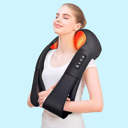Contour Heated Massage Pillow for Neck and Shoulders