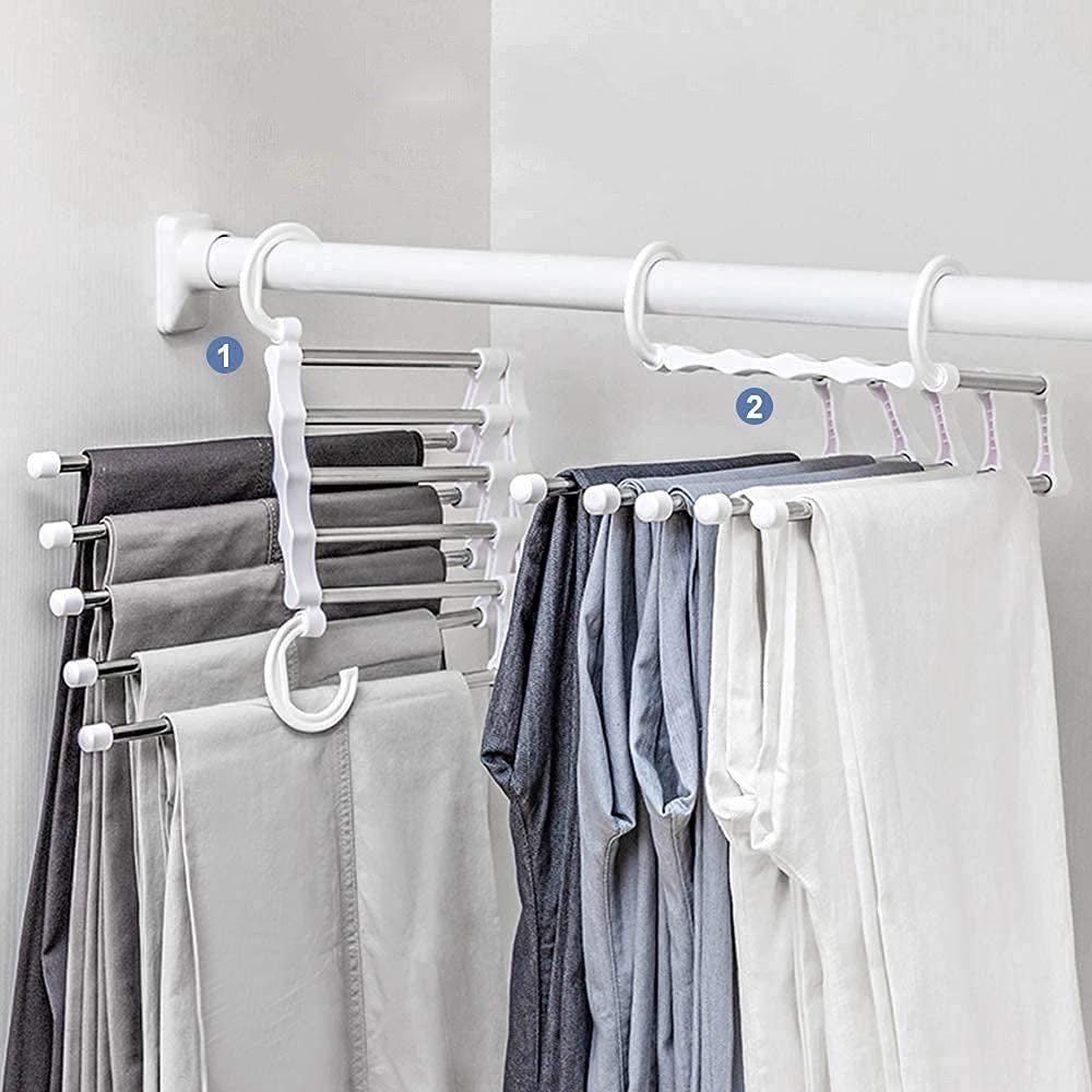 Versatile 5-in-1 Space Saving Rack Hanger
