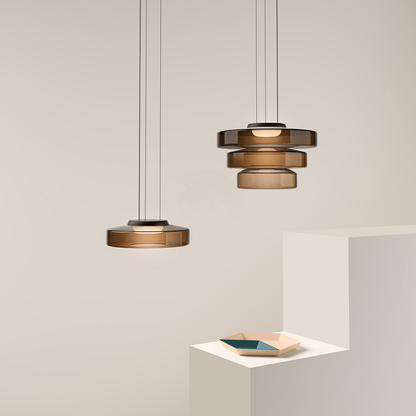 Contemporary Glass Hanging Lamp in Minimalist Design