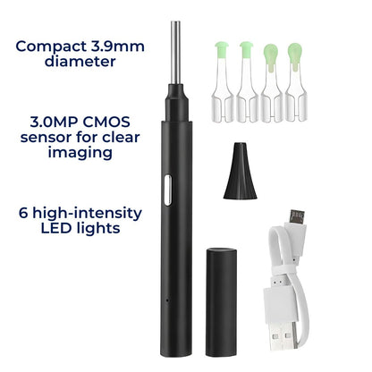 Advanced Ear Cleaner with LED Light and Soft Bristles
