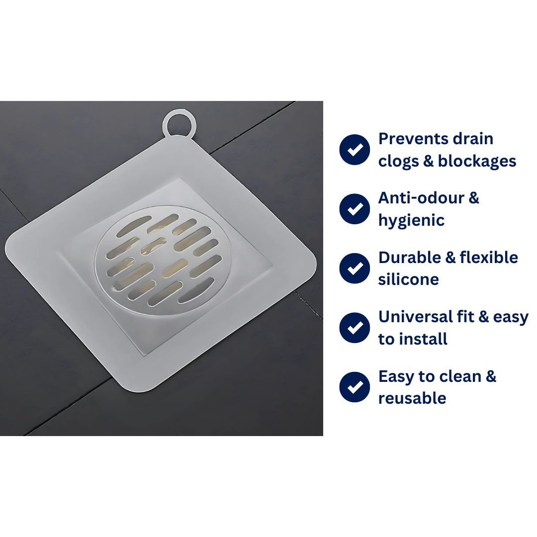 Shower Drain Hair Catcher Silicone Mat