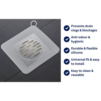 Shower Drain Hair Catcher Silicone Mat