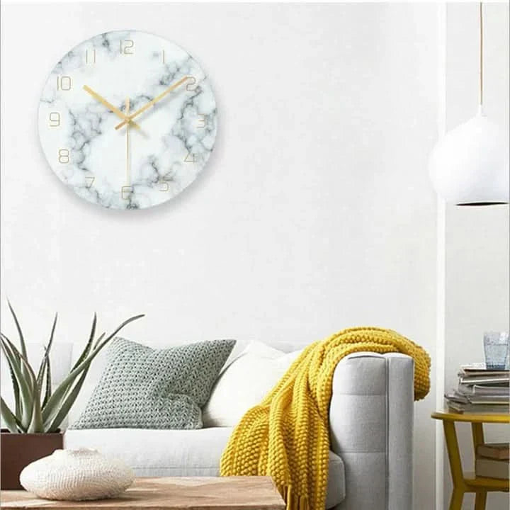 Befez | Olive - Luxury Marble Effect Wall Clock
