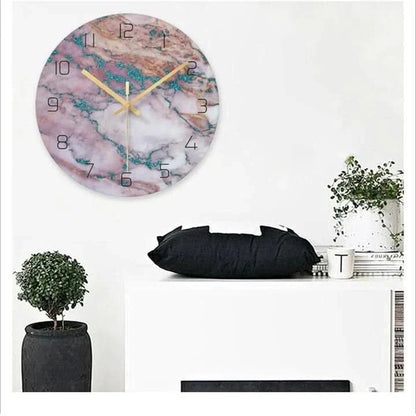 Befez | Olive - Luxury Marble Effect Wall Clock