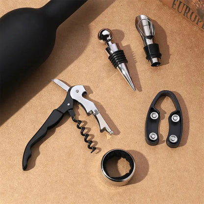 Luxury Wine Gift Set with 5 Piece Accessories