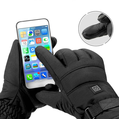 Warm Waterproof Heated Gloves with Touchscreen