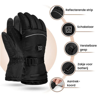 Warm Waterproof Heated Gloves with Touchscreen