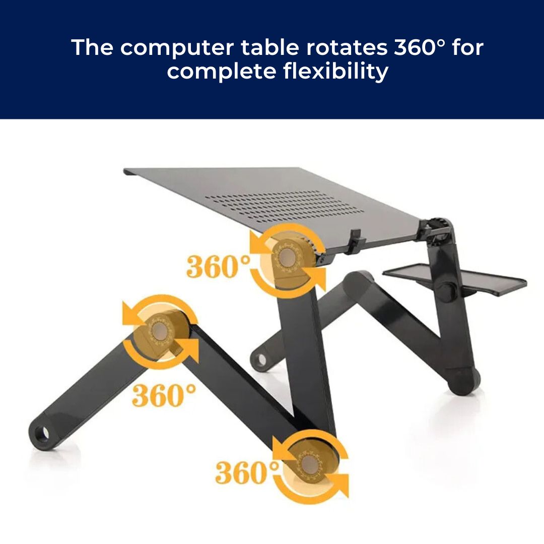 Portable Adjustable Laptop Riser with Cooling Fan