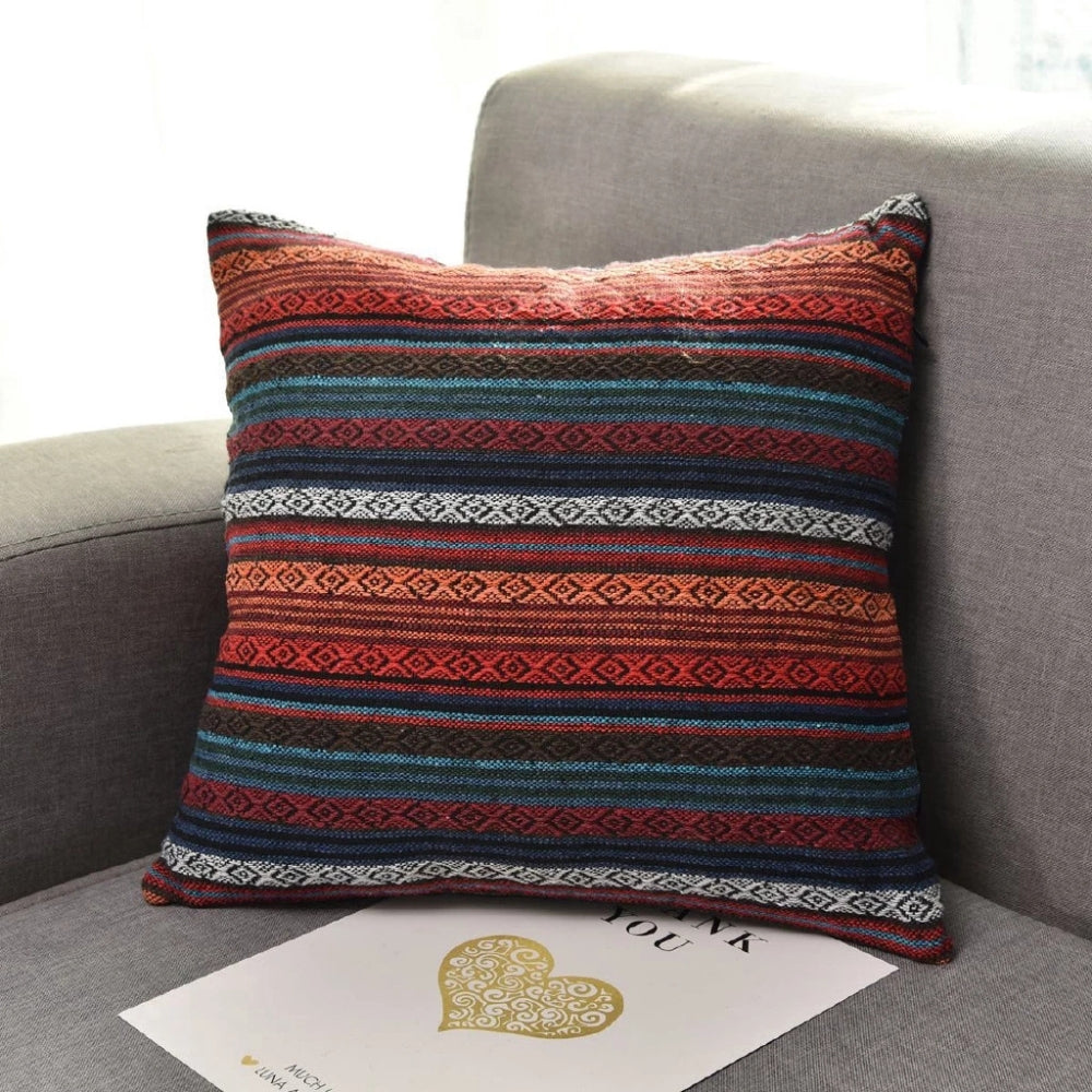 Colorful Global Pattern Throw Pillow Cover