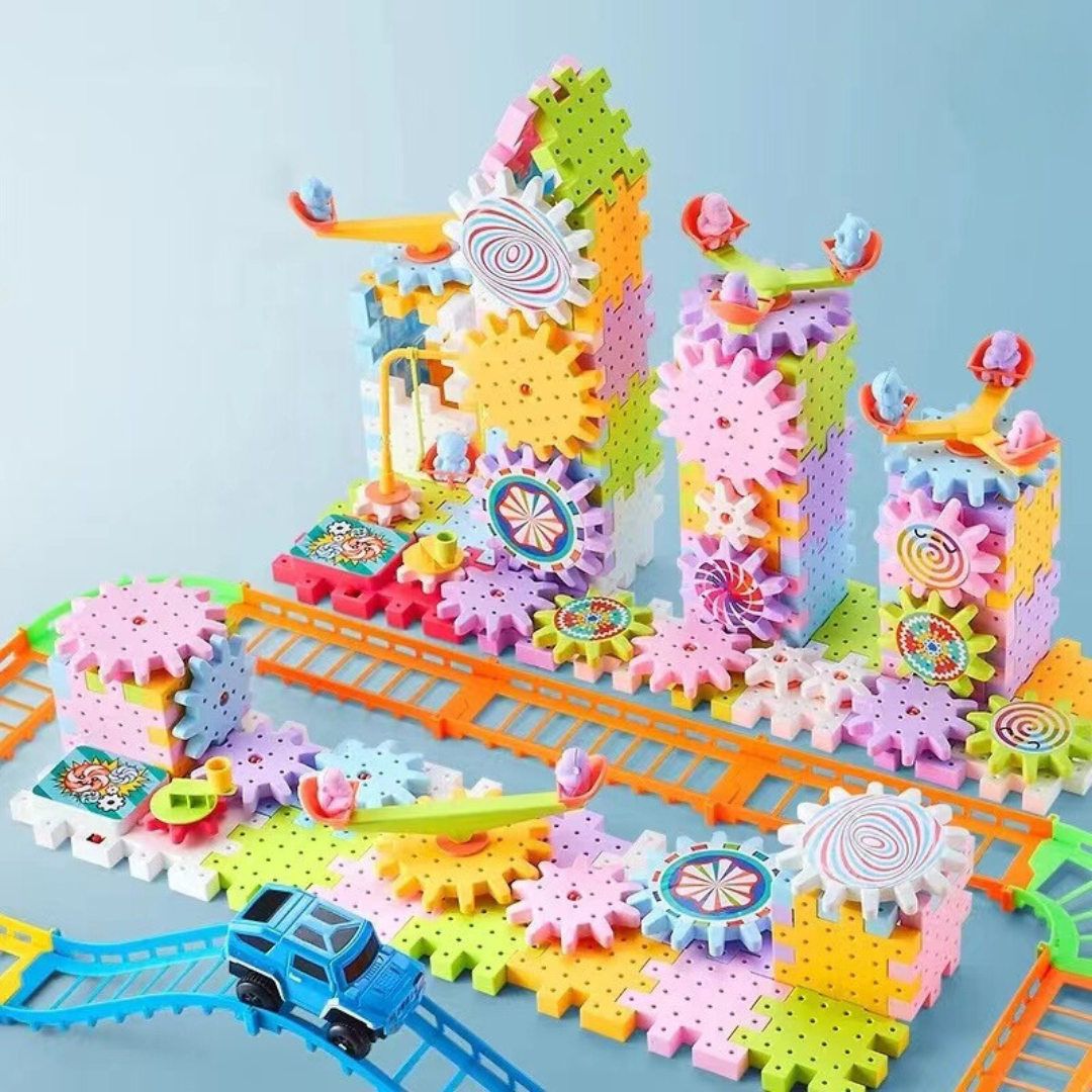 Colorful Spinning Wooden Building Blocks Set
