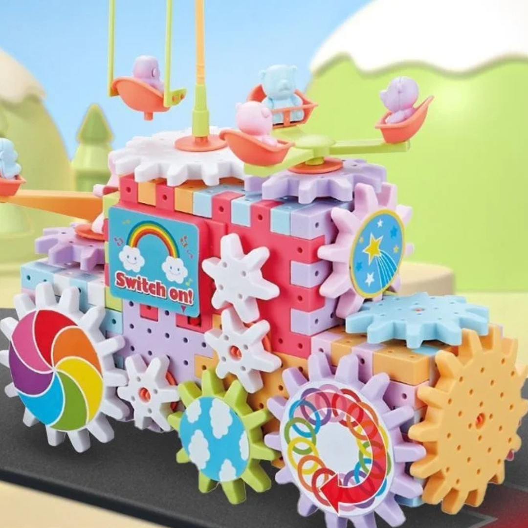 Colorful Spinning Wooden Building Blocks Set