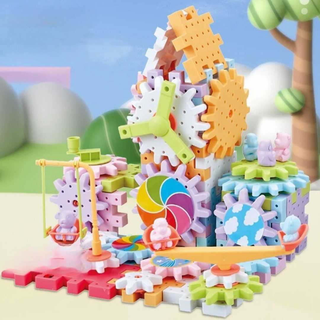 Colorful Spinning Wooden Building Blocks Set