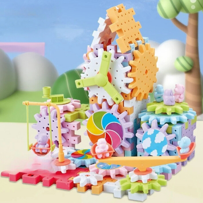 Colorful Spinning Wooden Building Blocks Set