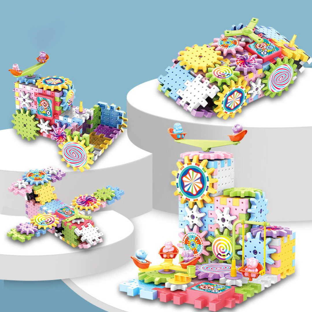 Colorful Spinning Wooden Building Blocks Set