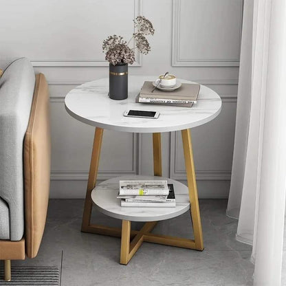 Befez | Modern Marble Effect Side Table - Befez