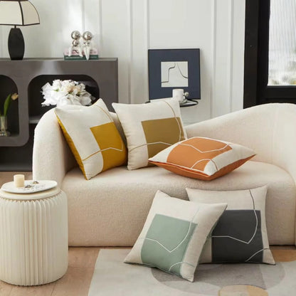 Decorative Pillow with Modern Geometric Pattern