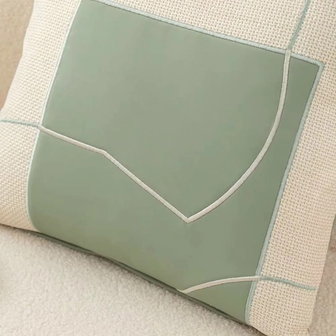 Decorative Pillow with Modern Geometric Pattern
