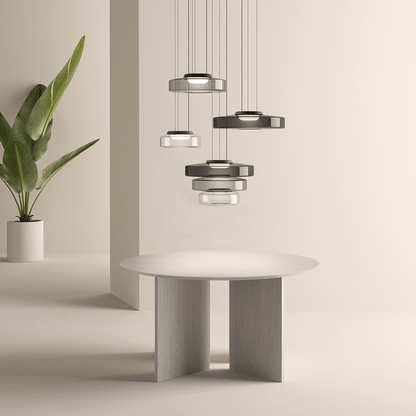 Contemporary Glass Hanging Lamp in Minimalist Design