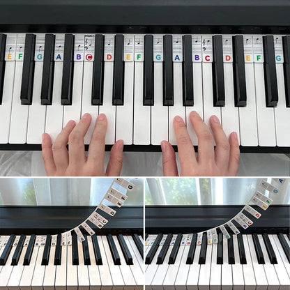 Reusable Piano Key Sticker Labels