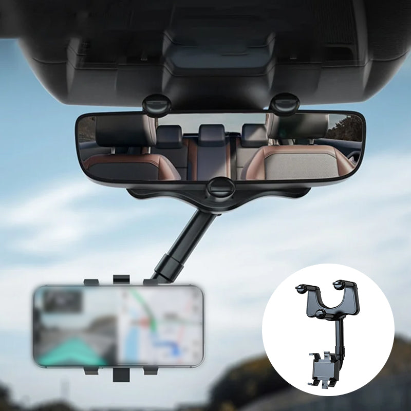 Adjustable Car Phone Mount Rear View Mirror Holder