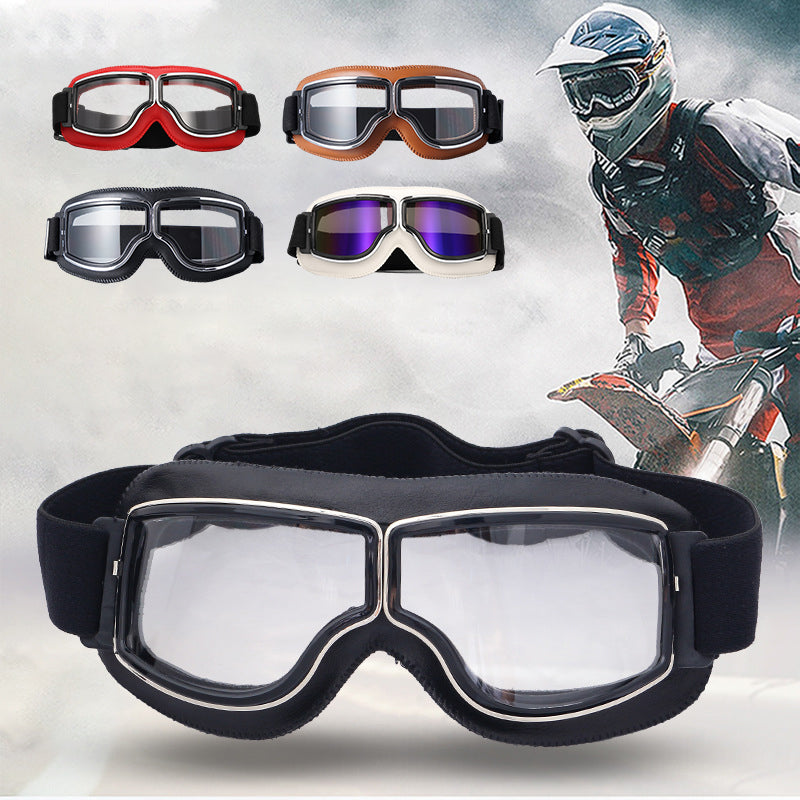 Classic Biker Goggles with Swap Lenses and Cushioning