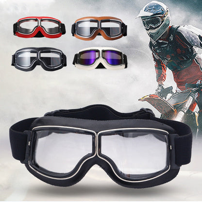 Classic Biker Goggles with Swap Lenses and Cushioning