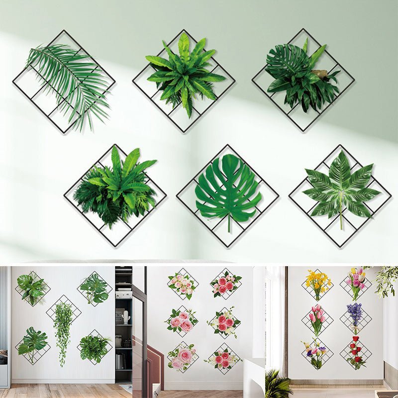 Realistic Plant Wall Stickers for Home Decor