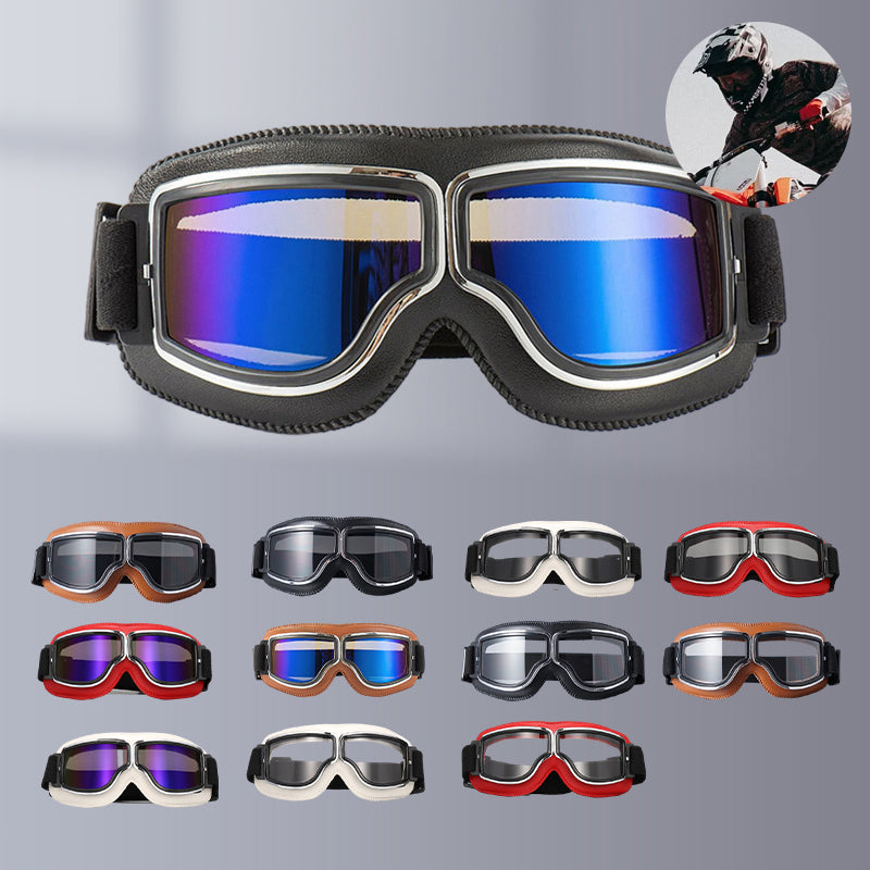 Classic Biker Goggles with Swap Lenses and Cushioning